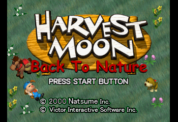 Harvest Moon: Back To Nature Title Screen